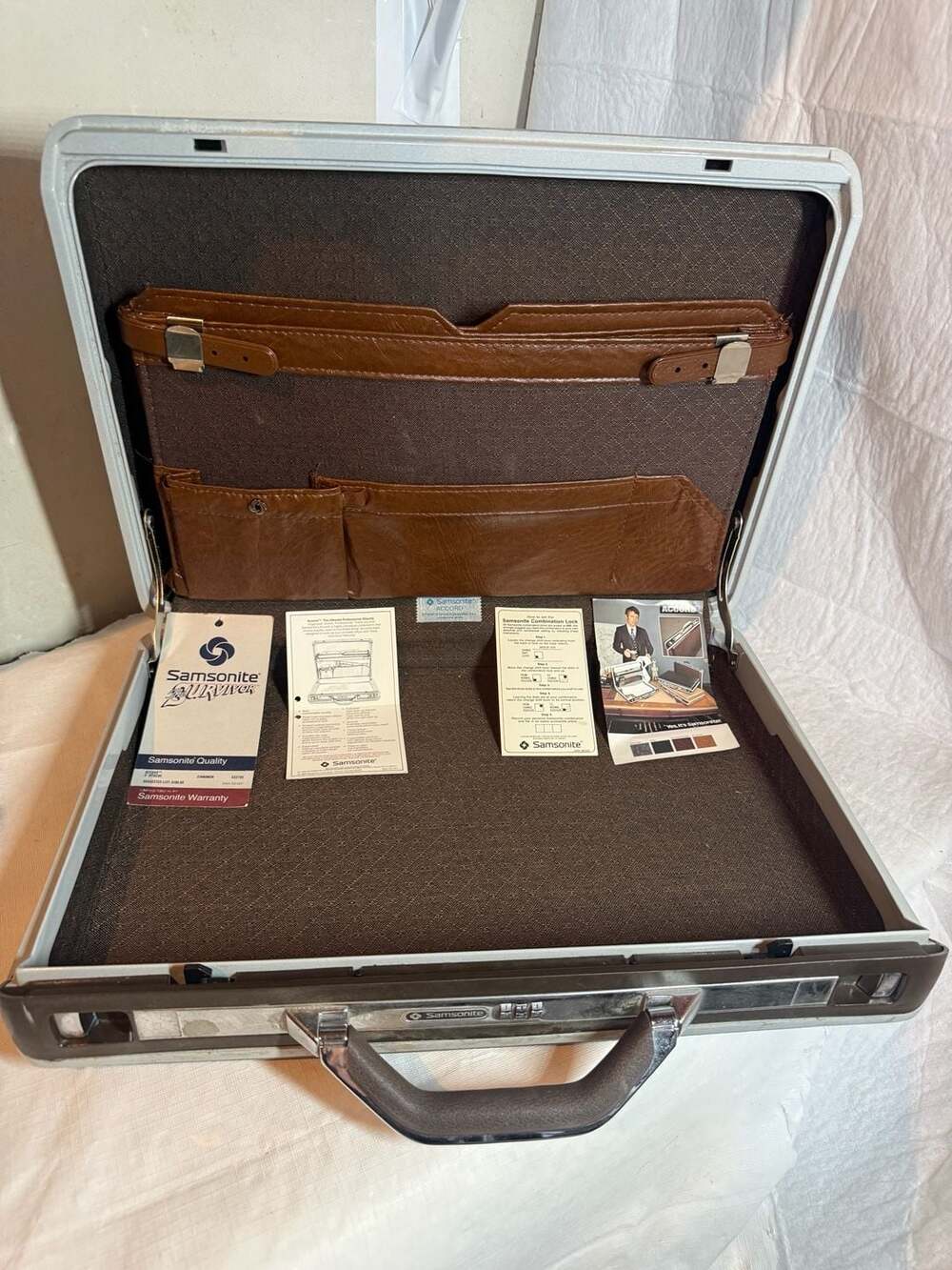 Vintage Samsonite Accord 5" Attache Briefcase Cinnamon Brown